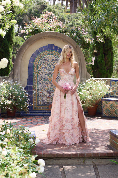 Eszter® | The Scarlette Dress in Peach Tapestry
