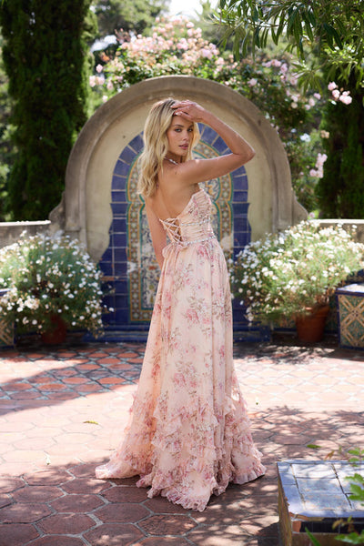 Eszter® | The Scarlette Dress in Peach Tapestry