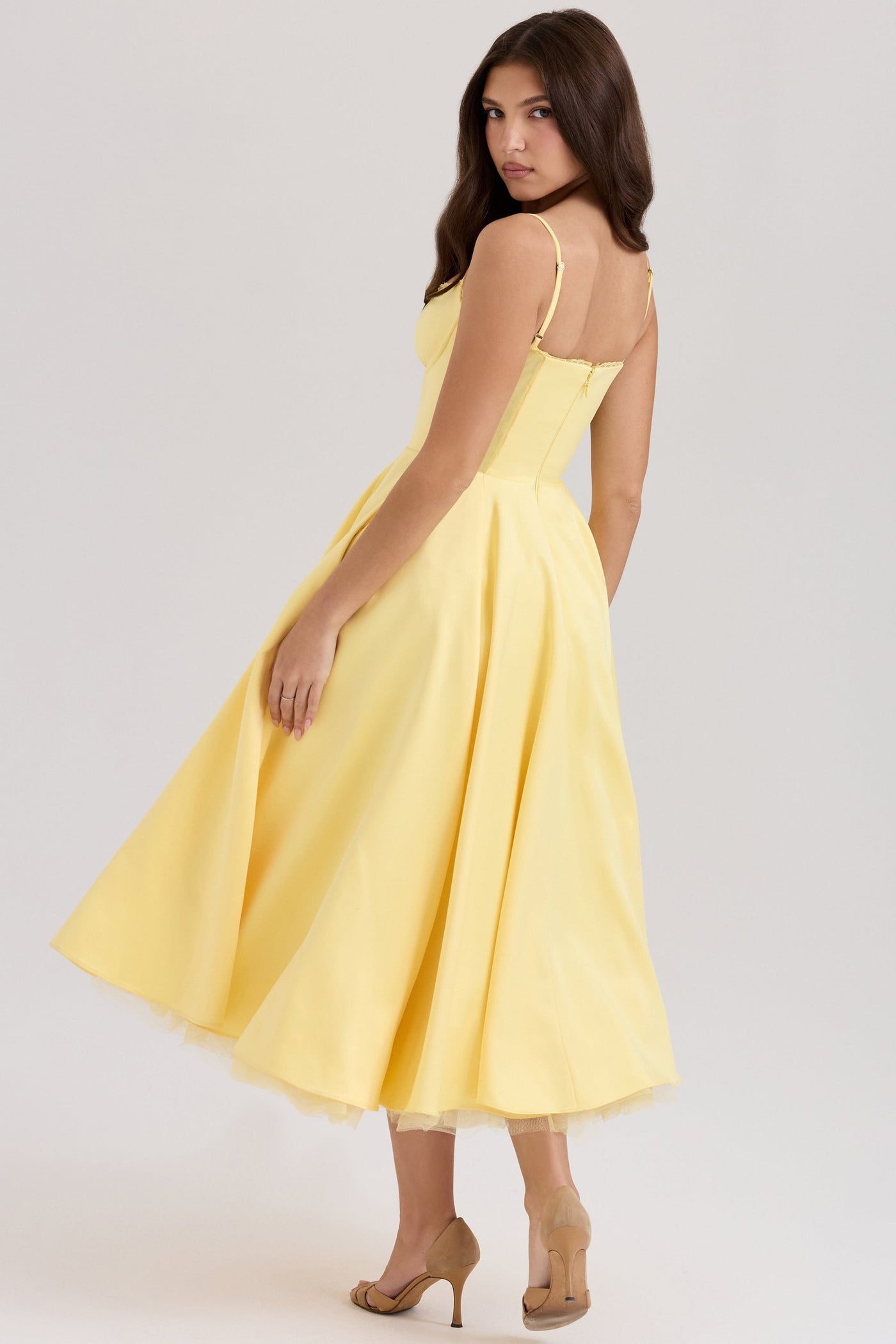 Isabelle® | Luce - satin tulle midi dress
