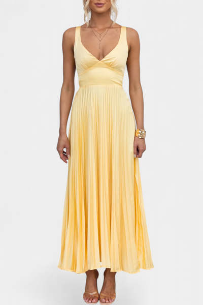 Teresa® | Arlena Strappy Pleated Dress with Crisscross Back