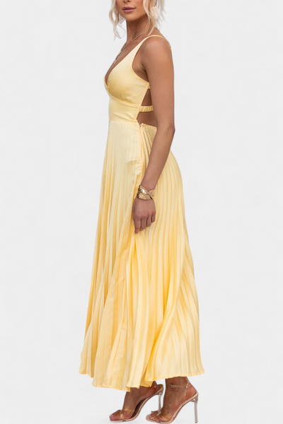 Teresa® | Arlena Strappy Pleated Dress with Crisscross Back