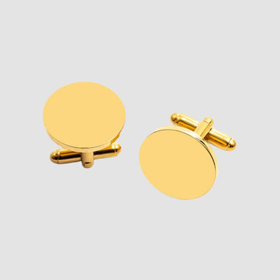 Alba® | MV Titanium Steel Round Metal Cufflinks