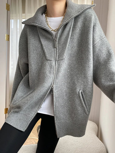 Zofia® | Oversized Open Collar Cardigan
