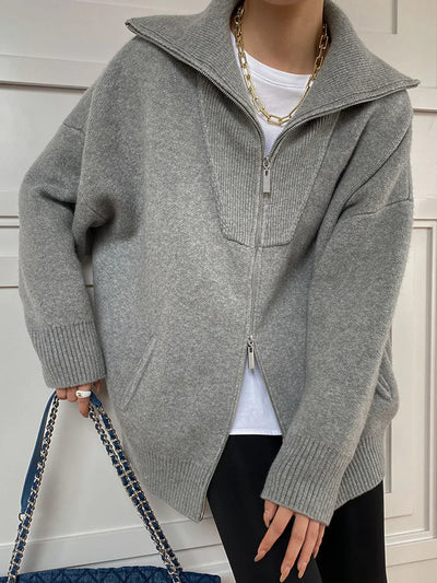 Zofia® | Oversized Open Collar Cardigan