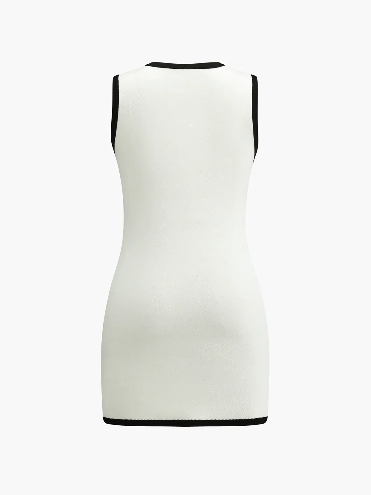 Julia® | Multi Pocket Button Sleeveless Short Sweater Dress