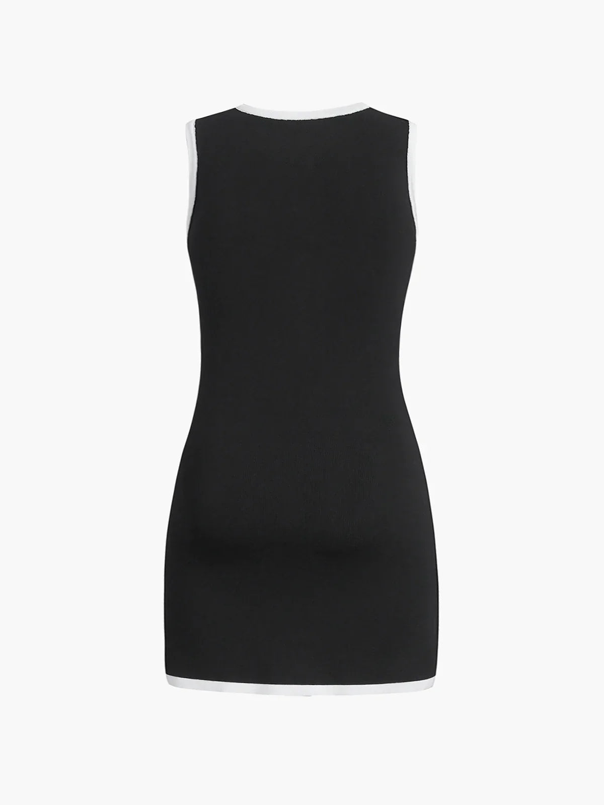 Julia® | Multi Pocket Button Sleeveless Short Sweater Dress