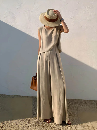Alyona® | Linen Blends Casual Pants Matching Suit