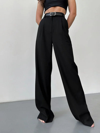 Nele® | Must-have High-Waist Wide Leg Black Pants