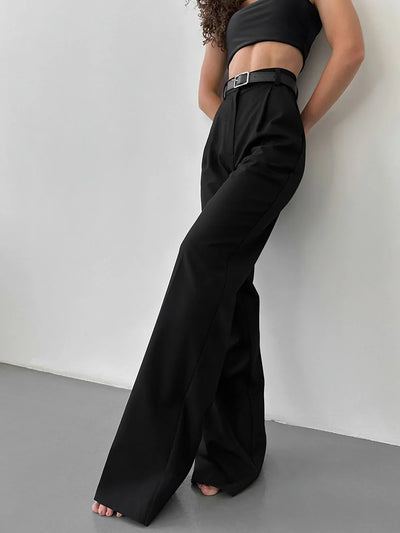 Nele® | Must-have High-Waist Wide Leg Black Pants