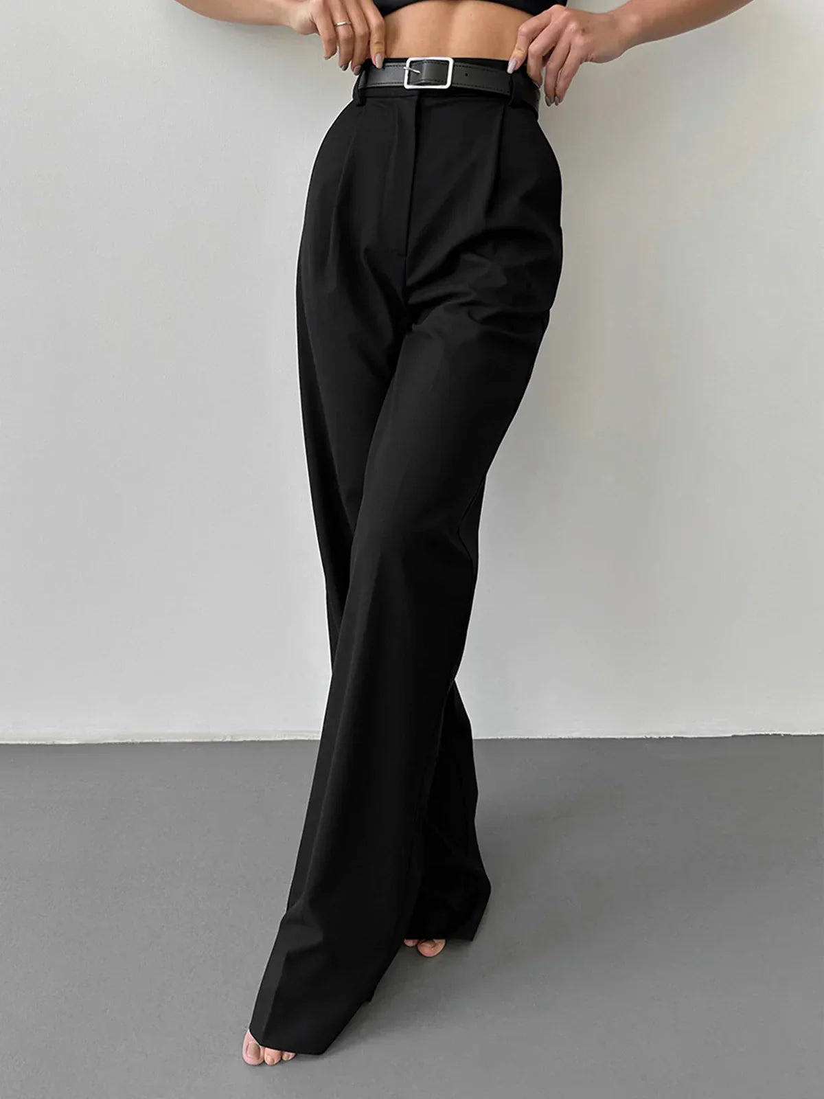 Nele® | Must-have High-Waist Wide Leg Black Pants