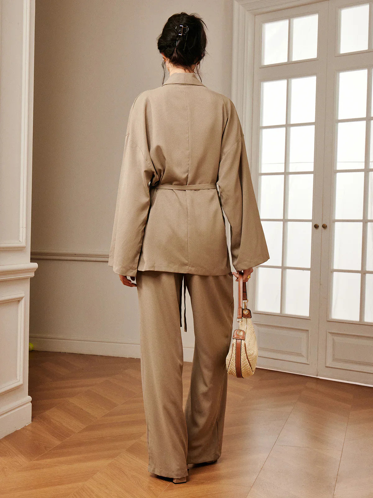 Olga® | Leisure Belted Wrap Pants Set