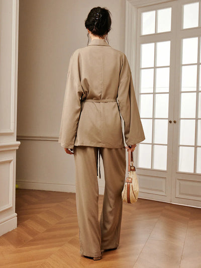 Olga® | Leisure Belted Wrap Pants Set