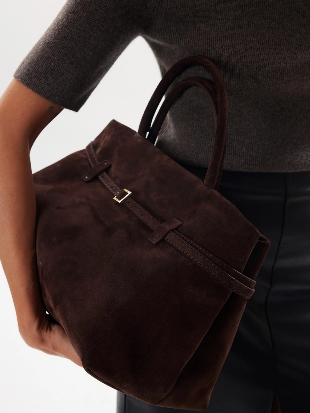 Lene® | Vintage Buckle-Design Top-Handle Bag