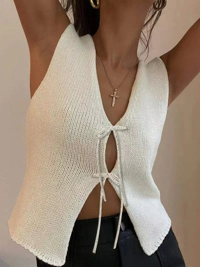 Agata® | Solid Knotted Sweater Vest