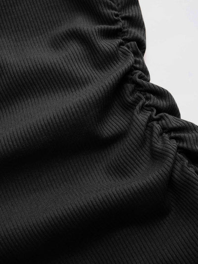 Albina® | Solid Asymmetrical Neck Long Sleeve Top