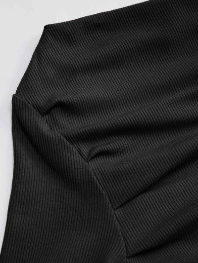 Albina® | Solid Asymmetrical Neck Long Sleeve Top