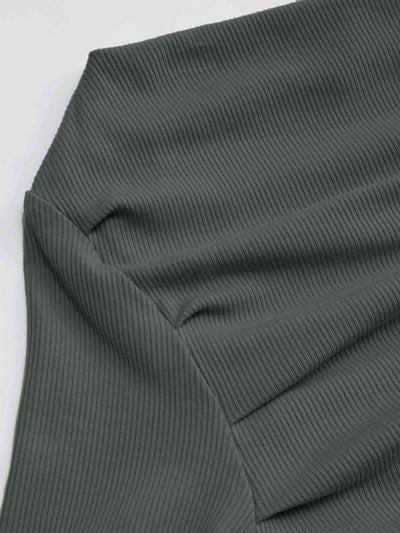 Albina® | Solid Asymmetrical Neck Long Sleeve Top