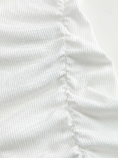 Albina® | Solid Asymmetrical Neck Long Sleeve Top
