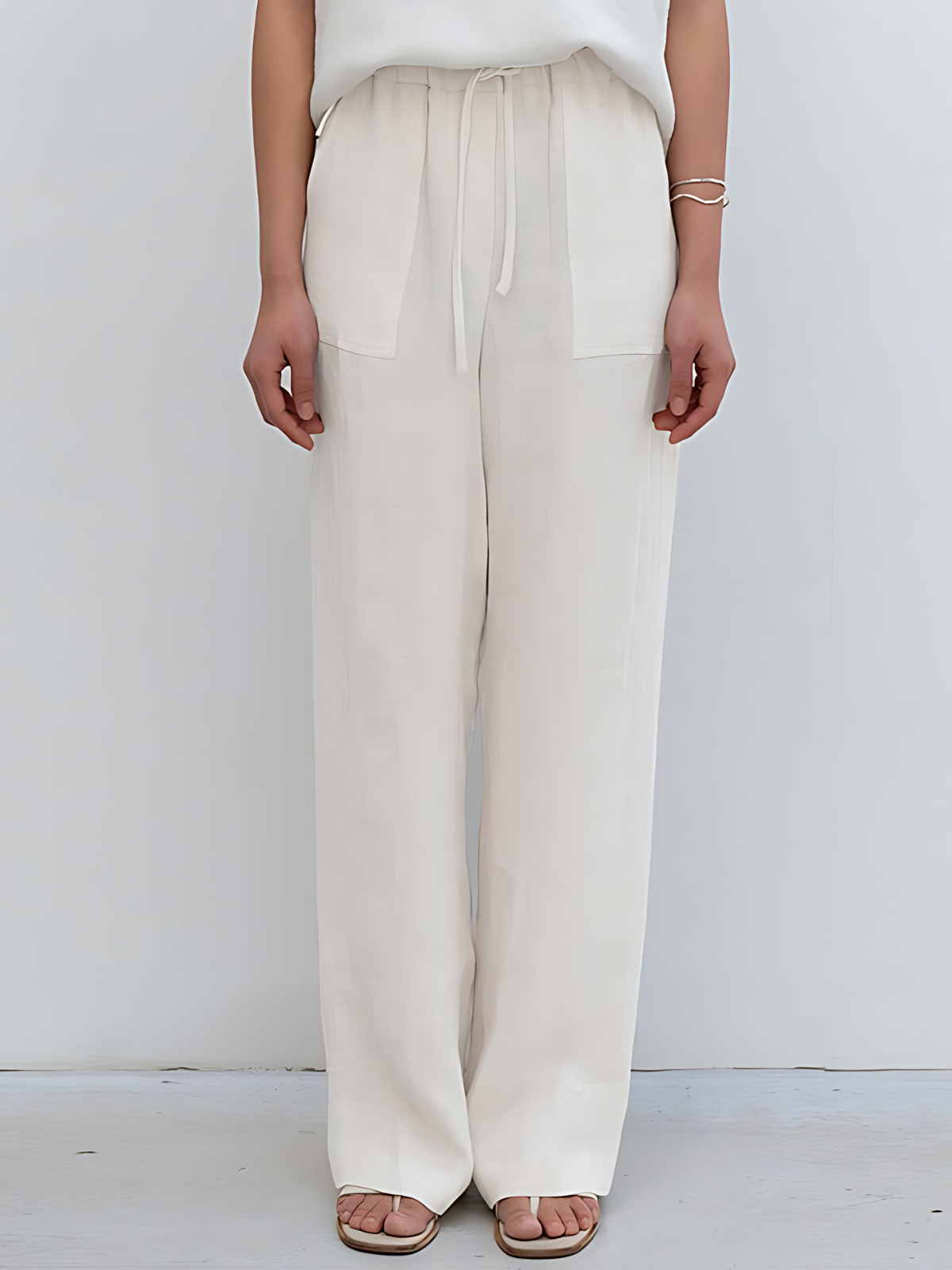 Lidiya® | Linen High Waist Straight-Leg Pants