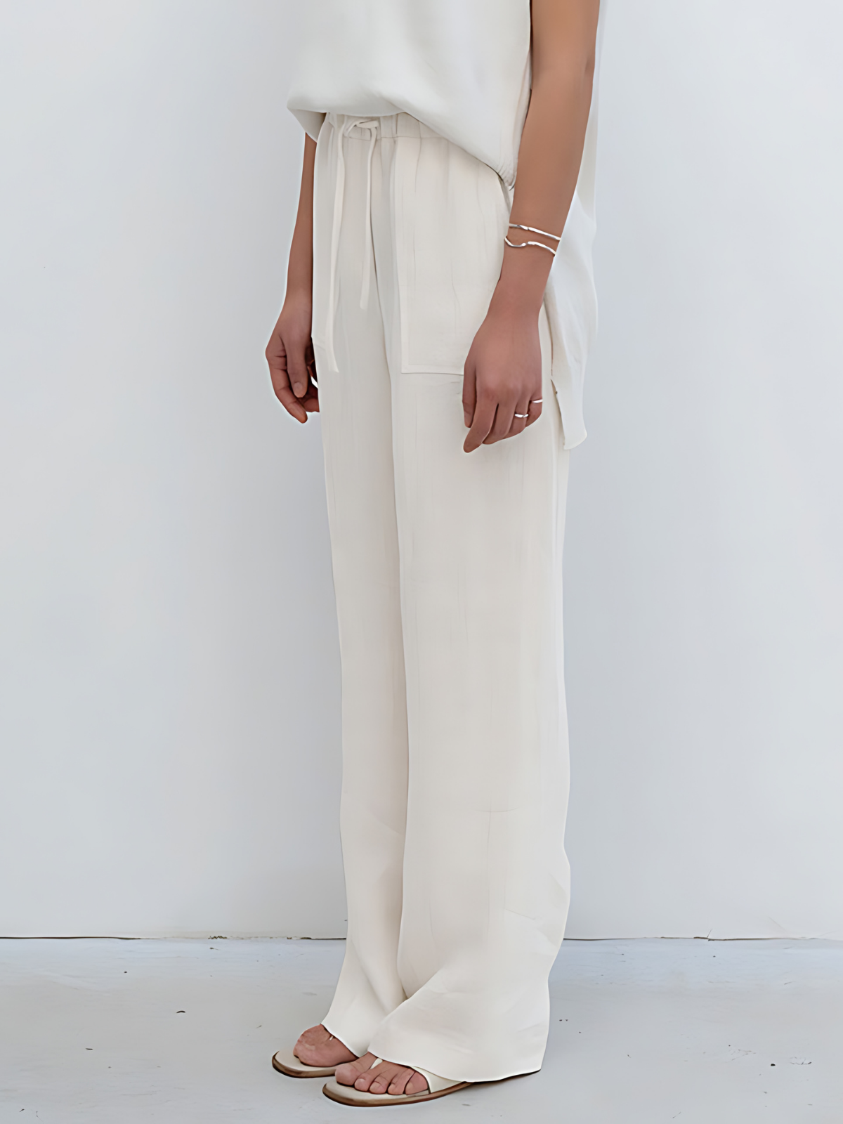 Lidiya® | Linen High Waist Straight-Leg Pants