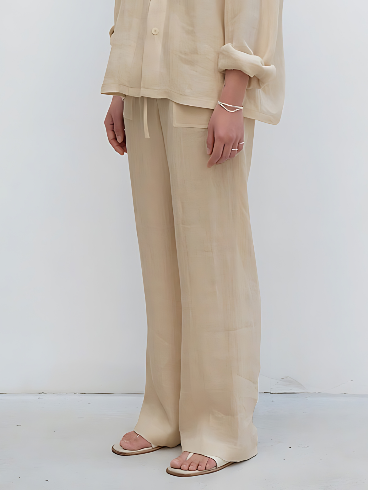 Lidiya® | Linen High Waist Straight-Leg Pants