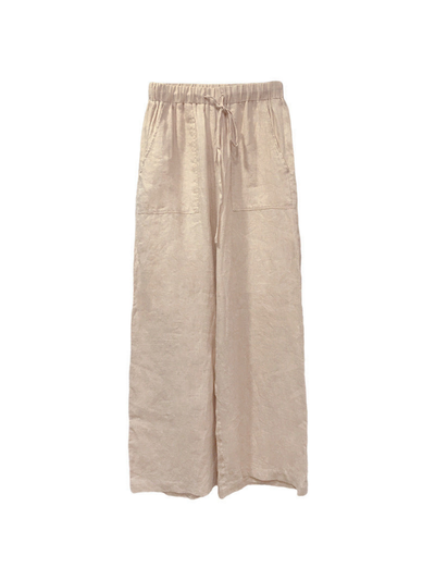 Lidiya® | Linen High Waist Straight-Leg Pants