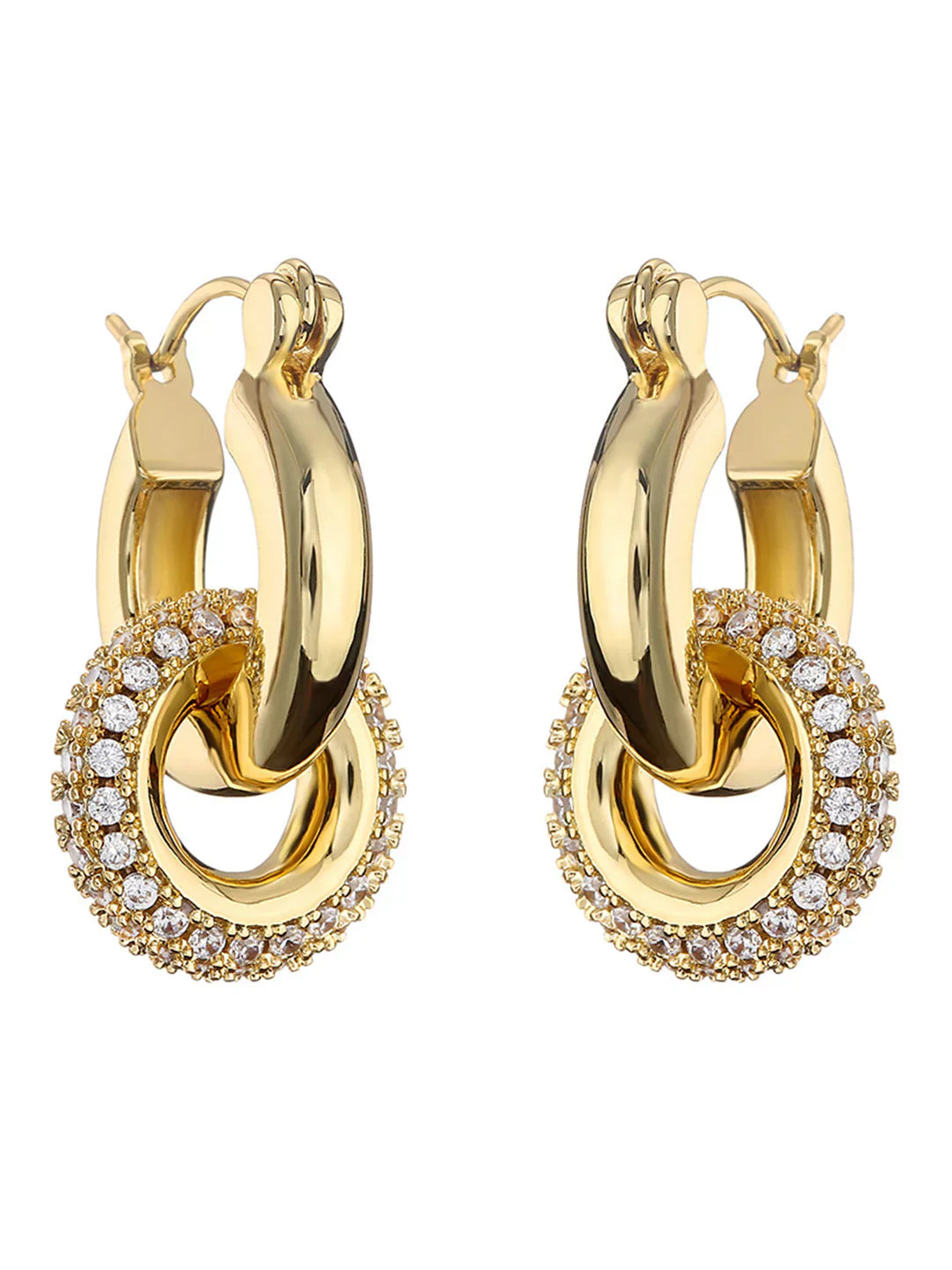 Mafalda® | Retro Polished Double Hoop Earrings