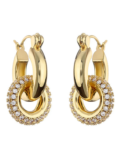Mafalda® | Retro Polished Double Hoop Earrings
