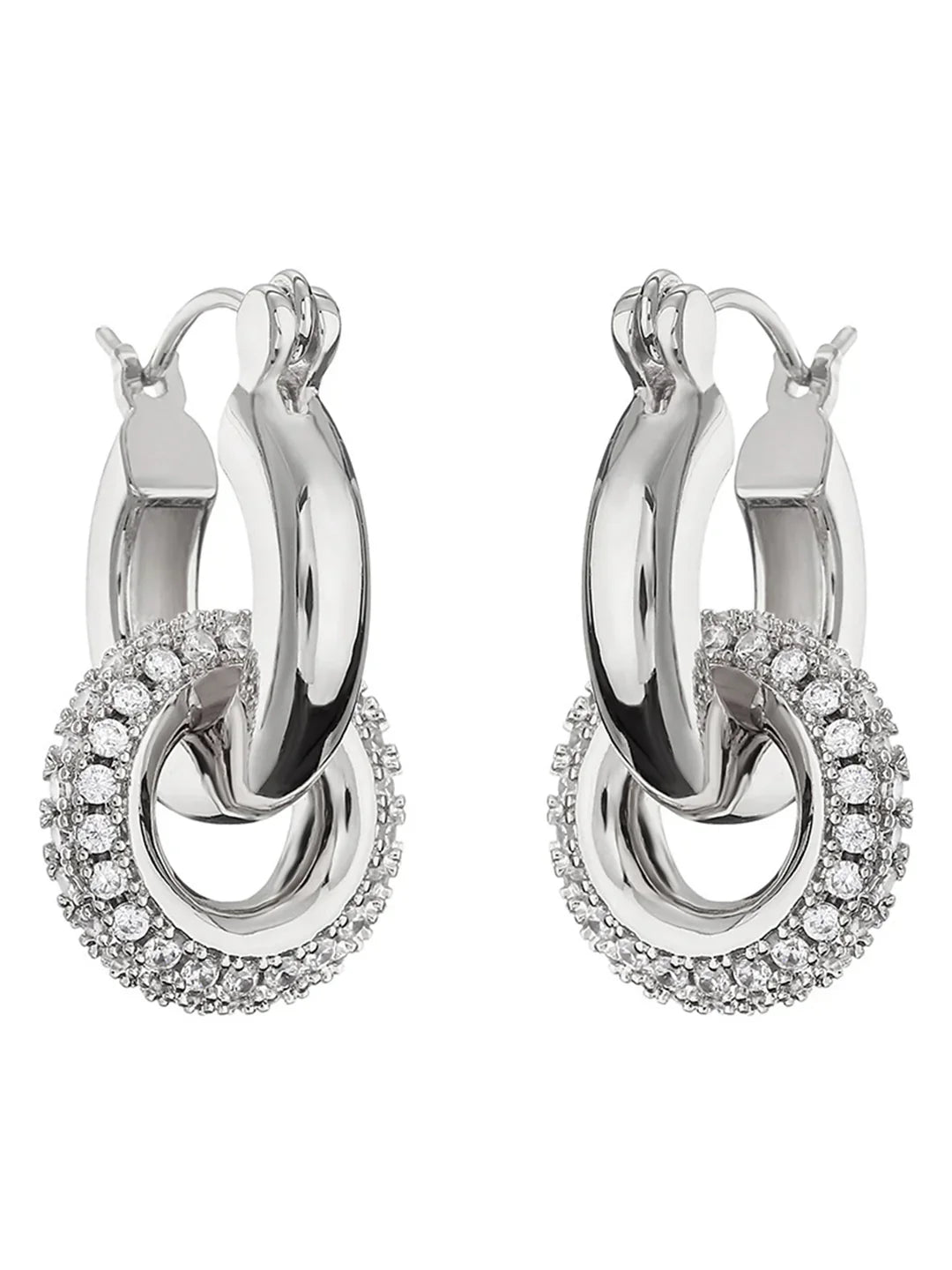 Mafalda® | Retro Polished Double Hoop Earrings