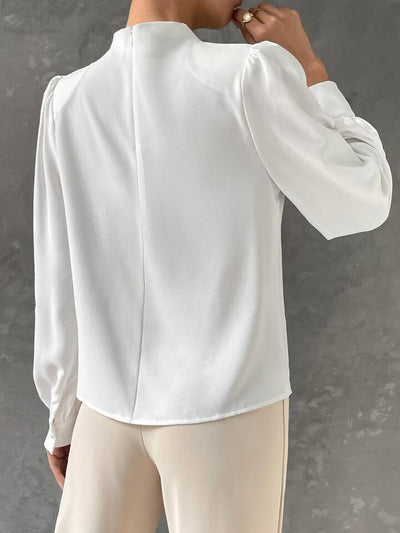 Ebba® | Elegant Bishop Sleeve Draped Top