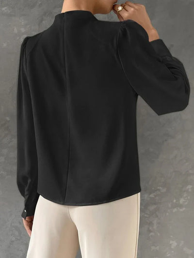 Ebba® | Elegant Bishop Sleeve Draped Top