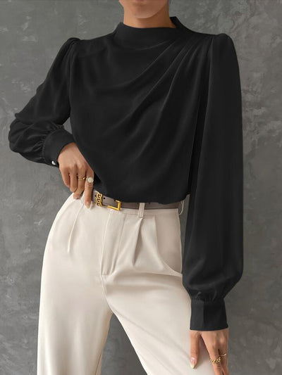 Ebba® | Elegant Bishop Sleeve Draped Top