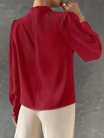 Ebba® | Elegant Bishop Sleeve Draped Top