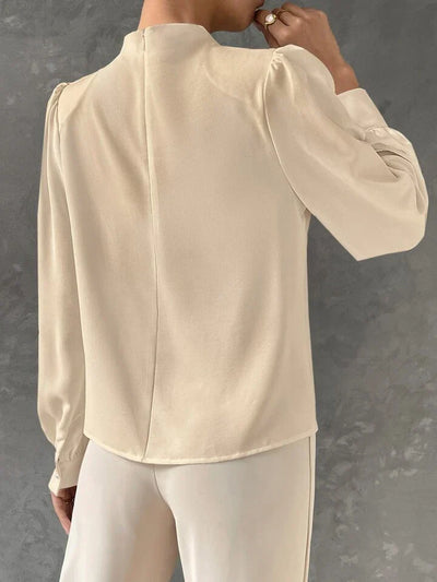 Ebba® | Elegant Bishop Sleeve Draped Top
