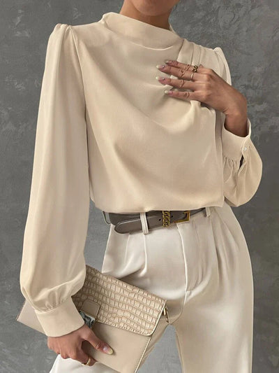 Ebba® | Elegant Bishop Sleeve Draped Top