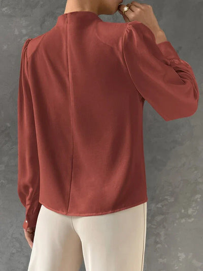 Ebba® | Elegant Bishop Sleeve Draped Top