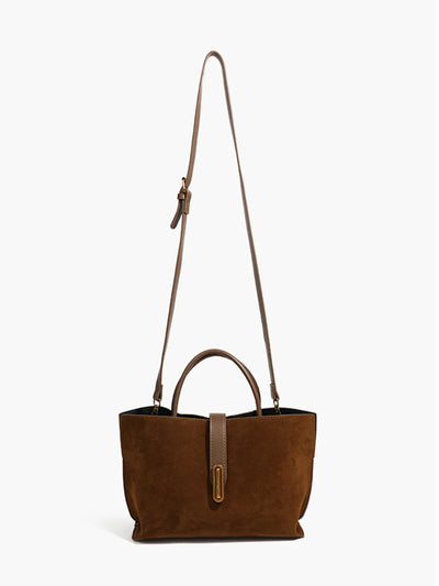 Petra® | Top Handle Suede Compartment Bag