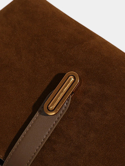 Petra® | Top Handle Suede Compartment Bag