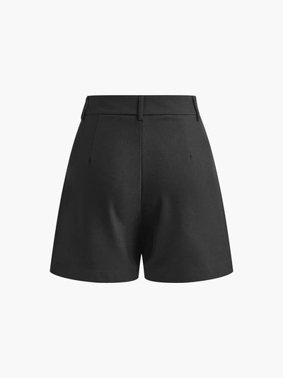 Leena® | Semi-Sheer Mid-Waist Shorts Without Belt