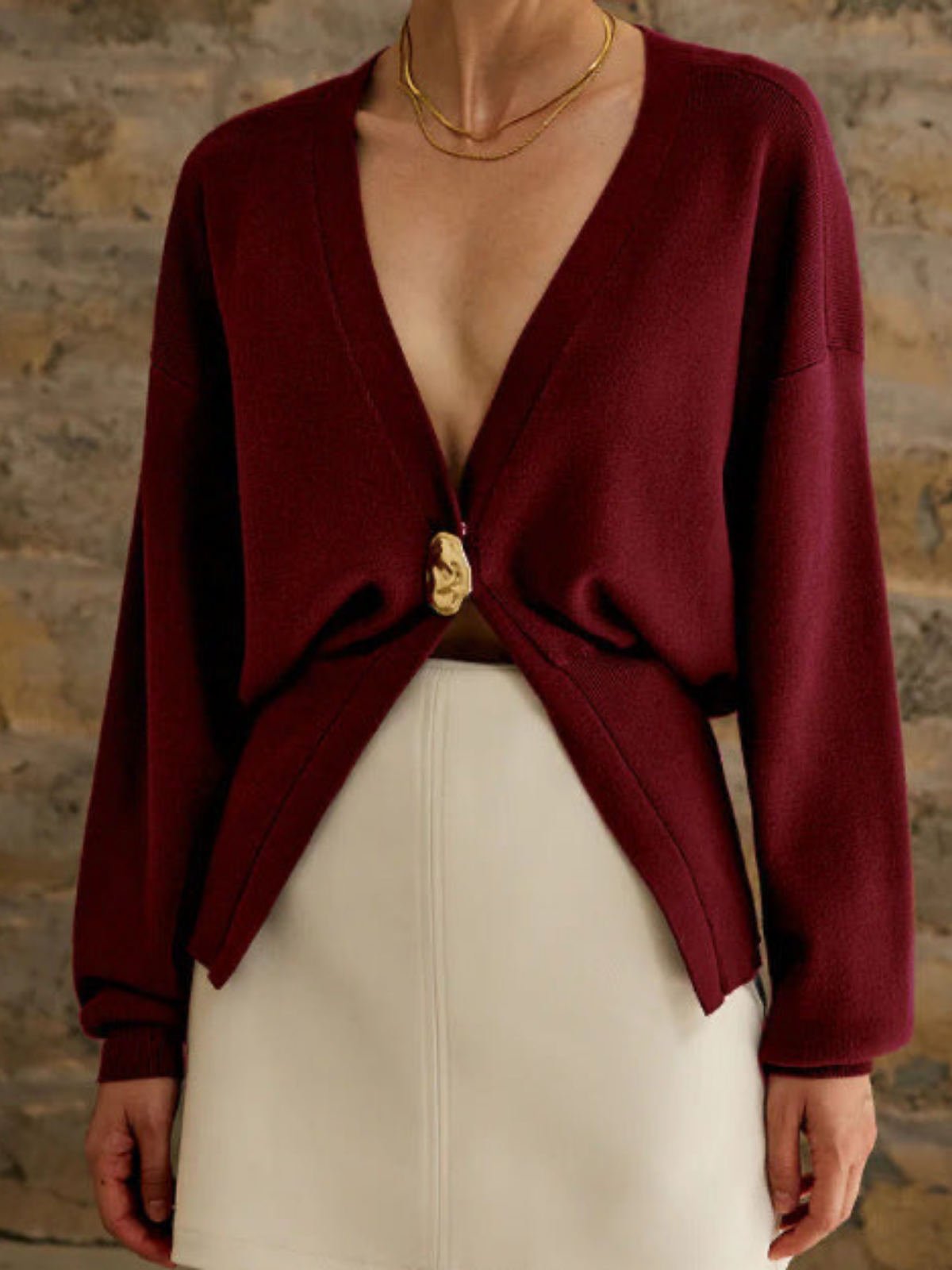 Florentina® | One Button Long Sleeve Waist-controlled Top