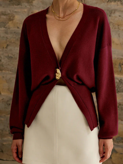 Florentina® | One Button Long Sleeve Waist-controlled Top